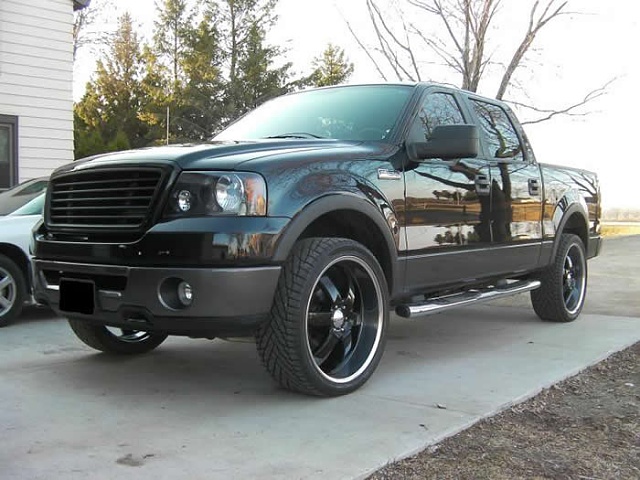 Big rims on your F150 22's or 24'sboss 330 black 24 inch rims ford f150