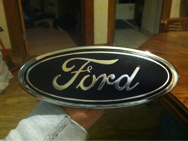 Ford blue emblem paint