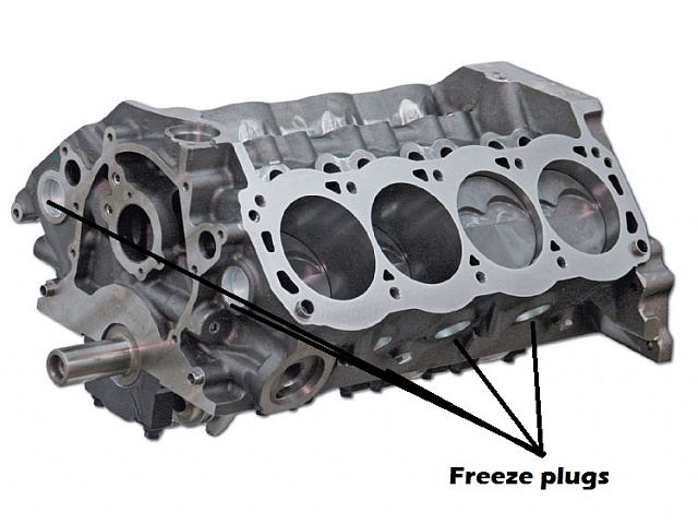 Freeze plug locations ford 302