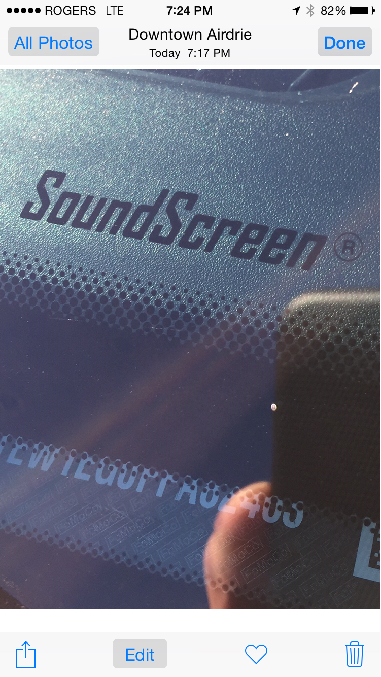 Ford acoustic sound screen