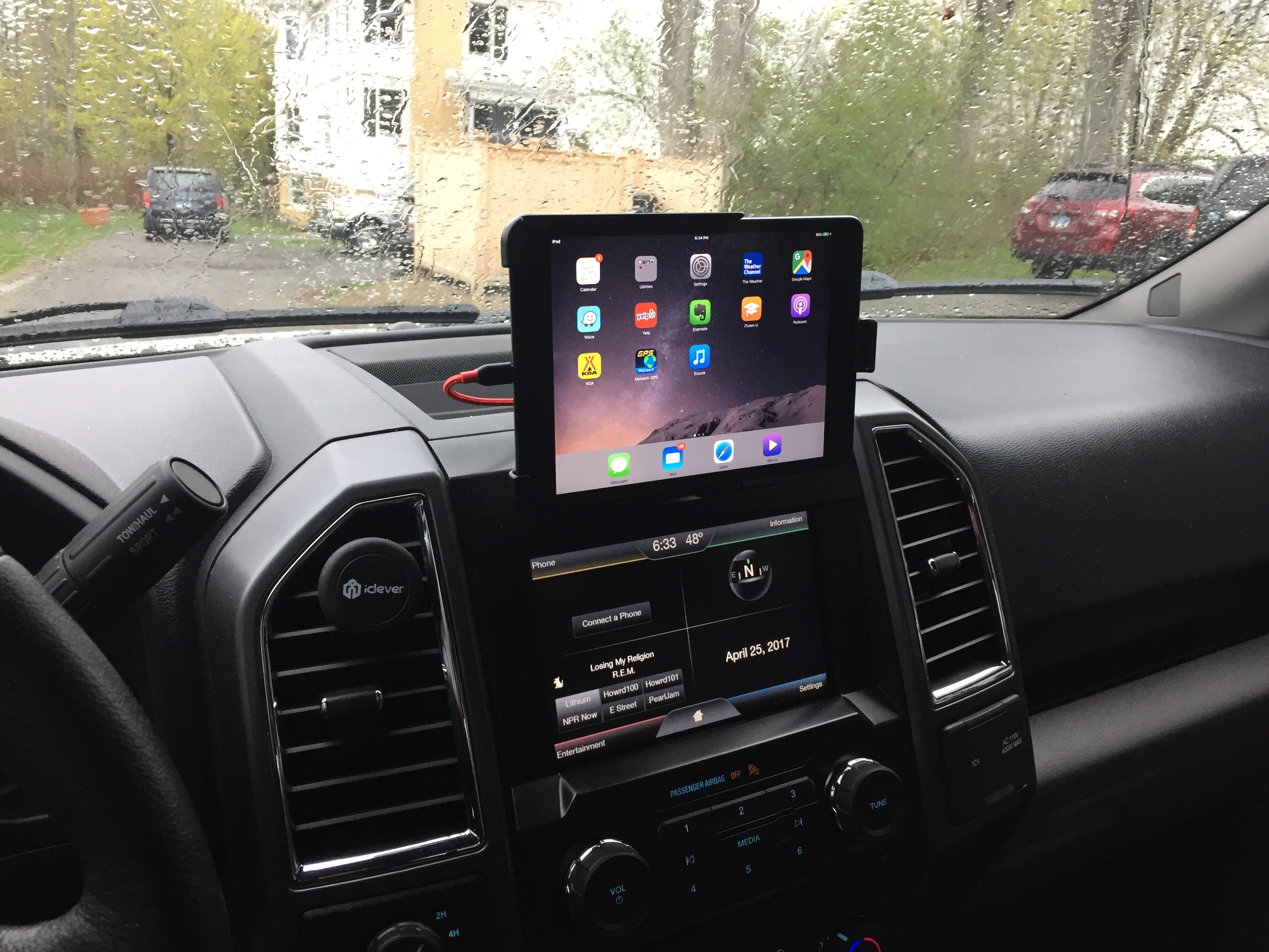 Ipad mini  mount and USB in the dash top cubby Ford  F150 