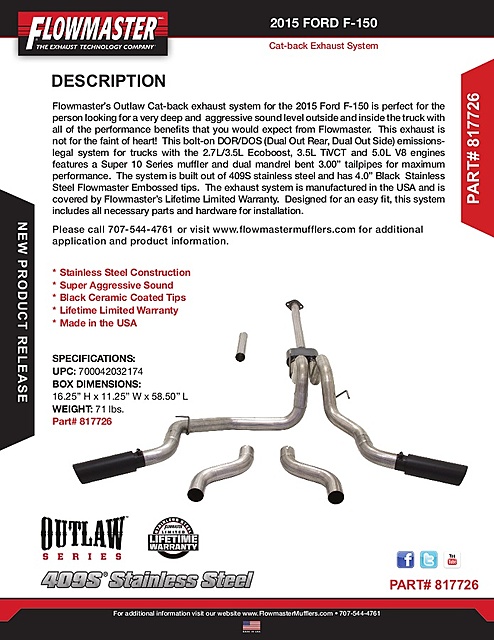 Flowmaster's Outlaw Cat-back Exhaust System for the 2015 Ford F-150-jbextrr.jpg