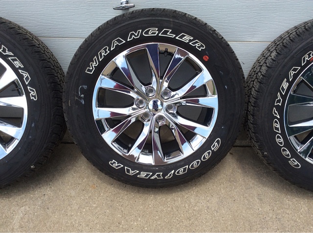 2015 F150 20&quot; PVD Chrome Wheels and Goodyear Wrangler 275/55/20 Tires-image-3275704193.jpg