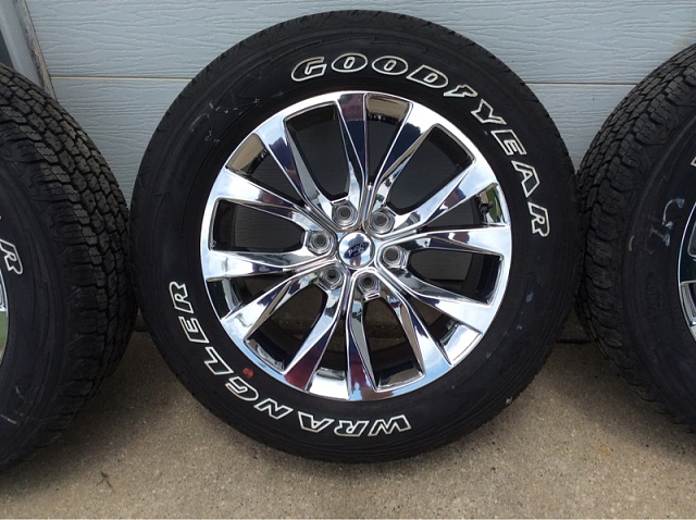 2015 F150 20&quot; PVD Chrome Wheels and Goodyear Wrangler 275/55/20 Tires-image-20865211.jpg