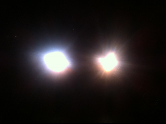 Installed piaa h13 9008 headlight bulbs on 2011 fx4. Comparison pics.-image-1715426132.jpg