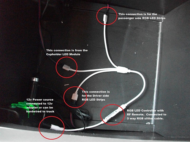 Poor Man's Ambient Light Cup Holder Ring, Installed-controller-connections.jpg