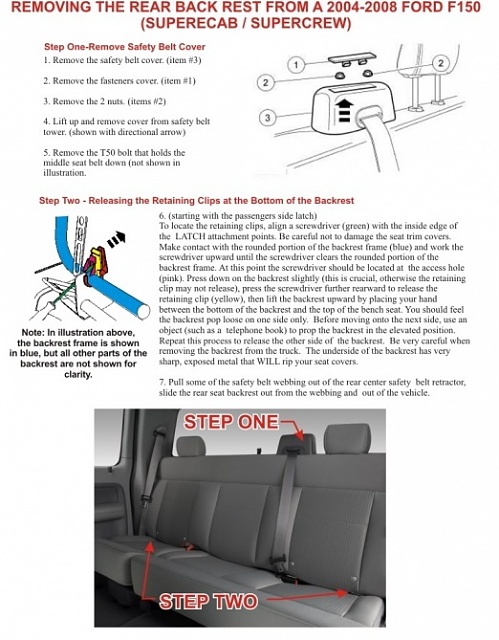 How to remove back seat in 2005 ford f150 #4