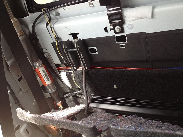 Stereo Build in 2013 Ford F150 FX4-passenger-speaker-wire-remote-wire-run-2.jpg