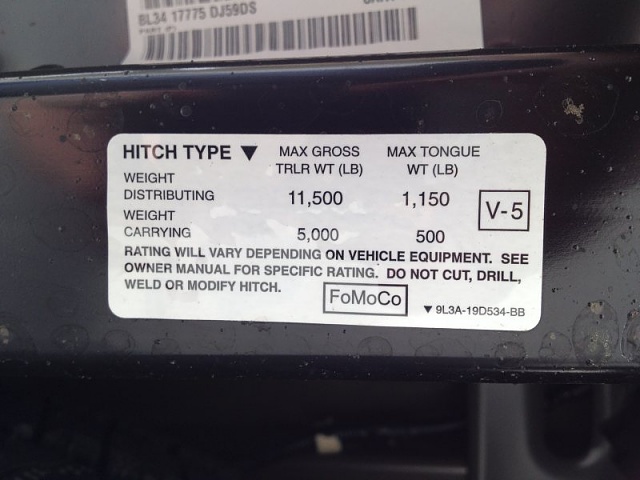 2006 Ford f150 max tongue weight #4