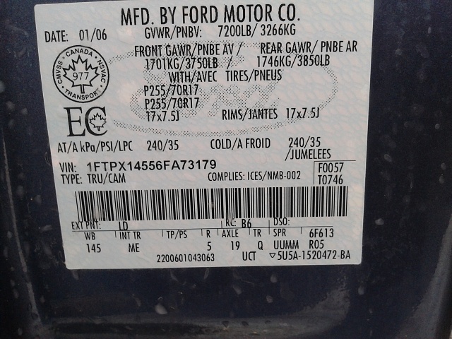 Decode door sticker Ford F150 Forum Community of Ford Truck Fans.