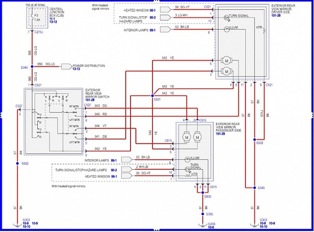 Got my mirrors, wiring question. - Page 2 - Ford F150 ... 2007 f150 mirror wiring diagram 