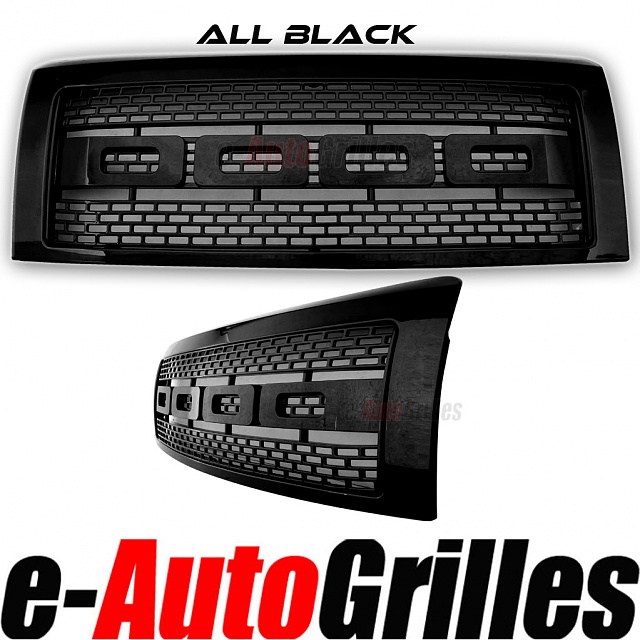 MD - eAutoGrille &quot;Black Raptor&quot; grille and factory chrome step bars (SCAB)-41-0132b-1.jpg