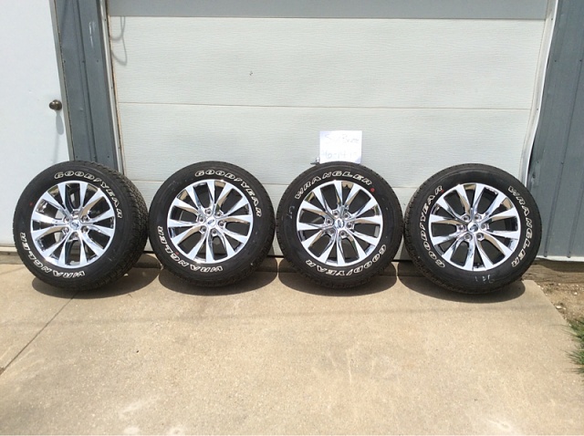 2015 OEM 20&quot; PVD Chrome Wheels and 275/55/20 Goodyear Wrangler Tires-image-3234666963.jpg