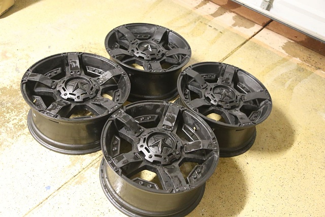 Set of Matte Black KMC XD Rockstar II 20x9 Wheels, Great Shape!!!-img_3264.jpg