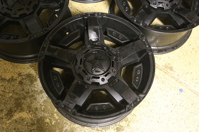 Set of Matte Black KMC XD Rockstar II 20x9 Wheels, Great Shape!!!-img_3252.jpg