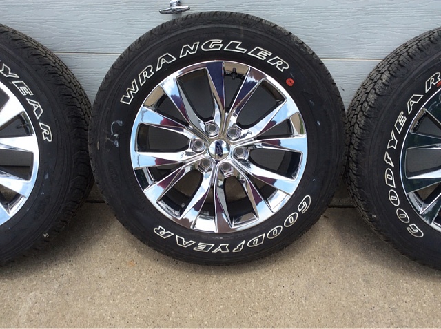 2015 F150 20&quot; PVD Chrome OEM Take Offs and Goodyear Wrangler 275/55/20 Tires-image-3013771300.jpg